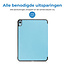 Tablethoes met screenprotector geschikt voor Apple iPad 11 (2025) A16 / iPad 10.9 (2022) - a16 hoes 2025 - iPad hoes 2025 - iPad hoes 10e generatie - Auto/Wake Functie - Tri-Fold - Licht Blauw