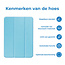 Tablethoes met screenprotector geschikt voor Apple iPad 11 (2025) A16 / iPad 10.9 (2022) - a16 hoes 2025 - iPad hoes 2025 - iPad hoes 10e generatie - Auto/Wake Functie - Tri-Fold - Licht Blauw