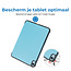 Tablethoes met screenprotector geschikt voor Apple iPad 11 (2025) A16 / iPad 10.9 (2022) - a16 hoes 2025 - iPad hoes 2025 - iPad hoes 10e generatie - Auto/Wake Functie - Tri-Fold - Licht Blauw