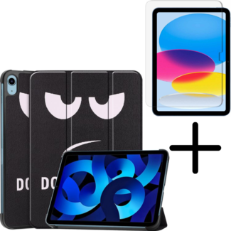 Case2go Tablethoes met screenprotector geschikt voor Apple iPad 11 (2025) A16 / iPad 10.9 (2022) - a16 hoes 2025 - iPad hoes 2025 - iPad hoes 10e generatie - Auto/Wake Functie - Tri-Fold - Don't Touc