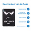 Tablethoes met screenprotector geschikt voor Apple iPad 11 (2025) A16 / iPad 10.9 (2022) - a16 hoes 2025 - iPad hoes 2025 - iPad hoes 10e generatie - Auto/Wake Functie - Tri-Fold - Don't Touch Me