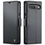 CaseMe - Hoesje geschikt voor Google Pixel 10/10 Pro  - Retro Wallet Book Case - Met Magnetische Sluiting - Zwart