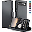 CaseMe - Hoesje geschikt voor Google Pixel 10/10 Pro  - Retro Wallet Book Case - Met Magnetische Sluiting - Zwart
