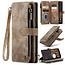 CaseMe - Hoesje geschikt voor Google Pixel 10/10 Pro - Vintage Wallet Book Case Ritssluiting - Met Magneetsluiting - Bruin