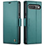 CaseMe - Hoesje geschikt voor Google Pixel 10/10 Pro  - Retro Wallet Book Case - Met Magnetische Sluiting - Groen