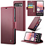 CaseMe - Hoesje geschikt voor Google Pixel 10/10 Pro  - Retro Wallet Book Case - Met Magnetische Sluiting - Rood