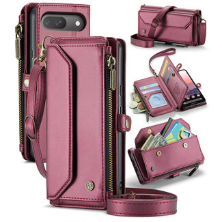 CaseMe CaseMe - Telefoonhoesje geschikt voor Google Pixel 10/10 Pro - Wallet Book Case met Schouder Strap - Rood