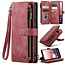 CaseMe - Hoesje geschikt voor Google Pixel 10/10 Pro - Vintage Wallet Book Case Ritssluiting - Met Magneetsluiting - Rood