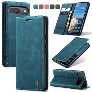 CaseMe Caseme - Telefoonhoesje geschikt voor Google Pixel 10/10 Pro - Wallet Book Case - Met Magnetische Sluiting - Blauw