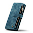 CaseMe - Hoesje geschikt voor Google Pixel 10/10 Pro - Vintage Wallet Book Case Ritssluiting - Met Magneetsluiting - Blauw