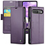 CaseMe - Hoesje geschikt voor Google Pixel 10/10 Pro  - Retro Wallet Book Case - Met Magnetische Sluiting - Paars