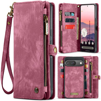 CaseMe CaseMe - Telefoonhoesje geschikt voor Google Pixel 10/10 Pro - 2 in 1 Book Case en Back Cover - Rood