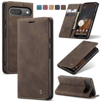CaseMe Caseme - Telefoonhoesje geschikt voor Google Pixel 10/10 Pro - Wallet Book Case - Met Magnetische Sluiting - Donker Bruin
