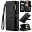 CaseMe - Hoesje geschikt voor Google Pixel 10 Pro XL - Vintage Wallet Book Case Ritssluiting - Met Magneetsluiting - Zwart