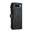 CaseMe - Hoesje geschikt voor Google Pixel 10 Pro XL - Vintage Wallet Book Case Ritssluiting - Met Magneetsluiting - Zwart