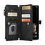 CaseMe - Hoesje geschikt voor Google Pixel 10 Pro XL - Vintage Wallet Book Case Ritssluiting - Met Magneetsluiting - Zwart