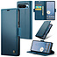 CaseMe - Hoesje geschikt voor Google Pixel 10 Pro XL - Retro Wallet Book Case - Met Magnetische Sluiting - Blauw