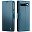 CaseMe - Hoesje geschikt voor Google Pixel 10 Pro XL - Retro Wallet Book Case - Met Magnetische Sluiting - Blauw