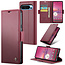 CaseMe - Hoesje geschikt voor Google Pixel 10 Pro XL - Retro Wallet Book Case - Met Magnetische Sluiting - Rood