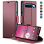 CaseMe - Hoesje geschikt voor Google Pixel 10 Pro XL - Retro Wallet Book Case - Met Magnetische Sluiting - Rood