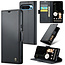 CaseMe - Hoesje geschikt voor Google Pixel 10 Pro XL - Retro Wallet Book Case - Met Magnetische Sluiting - Zwart