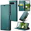 CaseMe - Hoesje geschikt voor Google Pixel 10 Pro XL - Retro Wallet Book Case - Met Magnetische Sluiting - Groen