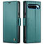 CaseMe - Hoesje geschikt voor Google Pixel 10 Pro XL - Retro Wallet Book Case - Met Magnetische Sluiting - Groen