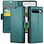 CaseMe - Hoesje geschikt voor Google Pixel 10 Pro XL - Retro Wallet Book Case - Met Magnetische Sluiting - Groen
