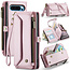 CaseMe - Telefoonhoesje geschikt voor Google Pixel 10 Pro XL - Wallet Book Case met Schouder Strap - Licht Roze