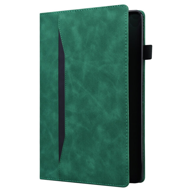 Case2go - Tablet hoes geschikt voor Samsung Galaxy Tab S10 Lite (2025) - 10.9 Inch - Business Wallet Book Case - Met pasjeshouder  - Groen