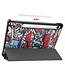 Case2go - Tablet hoes geschikt voor Samsung Galaxy Tab S10 Lite (2025) - 10.9 Inch - Tri-Fold Book Case - Auto/Wake functie - Graffiti