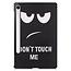 Case2go - Tablet hoes geschikt voor Samsung Galaxy Tab S10 Lite (2025) - 10.9 Inch - Tri-Fold Book Case - Auto/Wake functie - Don&#039;t Touch Me