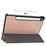Case2go - Tablet hoes geschikt voor Samsung Galaxy Tab S10 Lite (2025) - 10.9 Inch - Tri-Fold Book Case - Auto/Wake functie - Rosegoud