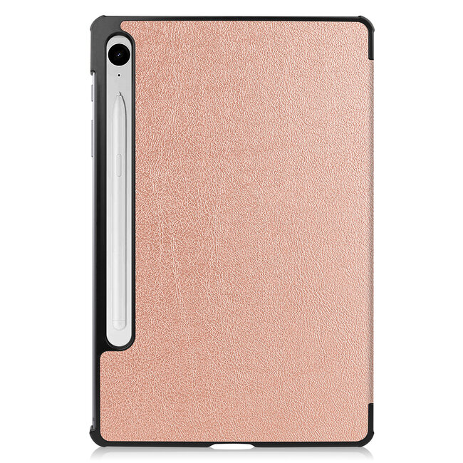 Case2go - Tablet hoes geschikt voor Samsung Galaxy Tab S10 Lite (2025) - 10.9 Inch - Tri-Fold Book Case - Auto/Wake functie - Rosegoud