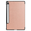 Case2go - Tablet hoes geschikt voor Samsung Galaxy Tab S10 Lite (2025) - 10.9 Inch - Tri-Fold Book Case - Auto/Wake functie - Rosegoud