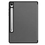 Case2go - Tablet hoes geschikt voor Samsung Galaxy Tab S10 Lite (2025) - 10.9 Inch - Tri-fold hoes met Auto/Wake functie en Magnetische sluiting - TPU Cover Met Pencil Houder - Grijs