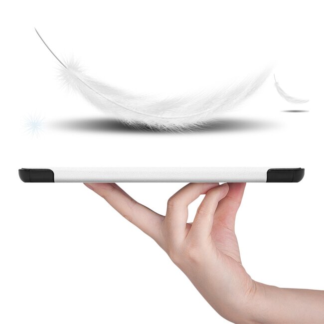 Case2go - Tablet hoes geschikt voor Samsung Galaxy Tab S10 Lite (2025) - 10.9 Inch - Tri-Fold Book Case - Auto/Wake functie - Wit