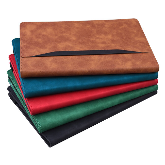 Case2go - Tablet hoes geschikt voor Samsung Galaxy Tab S10 Lite (2025) - 10.9 Inch - Business Wallet Book Case - Met pasjeshouder  - Bruin