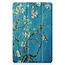 Case2go - Tablet hoes geschikt voor Samsung Galaxy Tab S10 Lite (2025) - 10.9 Inch - Tri-Fold Book Case - Auto/Wake functie - Witte Bloesem