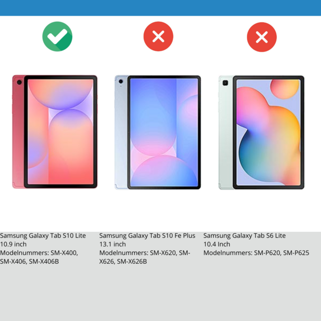 Case2go - Tablet hoes geschikt voor Samsung Galaxy Tab S10 Lite (2025) - 10.9 Inch - Tri-Fold Book Case - Auto/Wake functie - Witte Bloesem