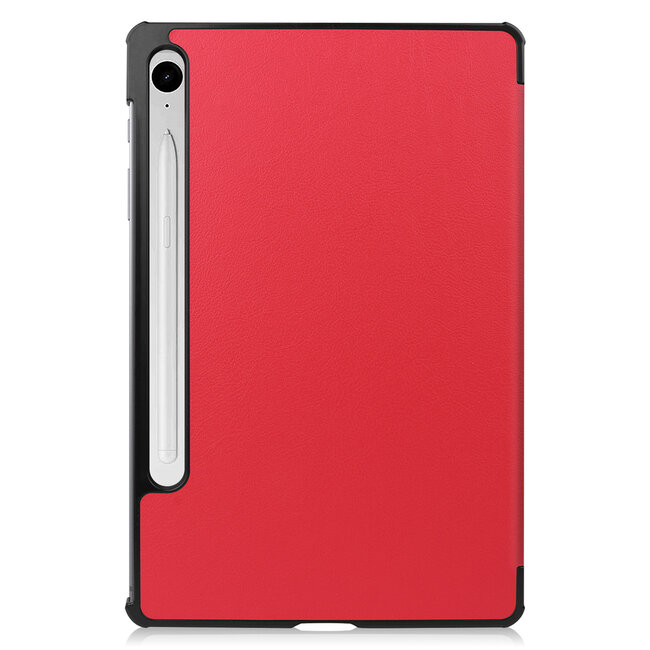Case2go - Tablet hoes geschikt voor Samsung Galaxy Tab S10 Lite (2025) - 10.9 Inch - Tri-Fold Book Case - Auto/Wake functie - Rood