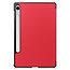 Case2go - Tablet hoes geschikt voor Samsung Galaxy Tab S10 Lite (2025) - 10.9 Inch - Tri-Fold Book Case - Auto/Wake functie - Rood