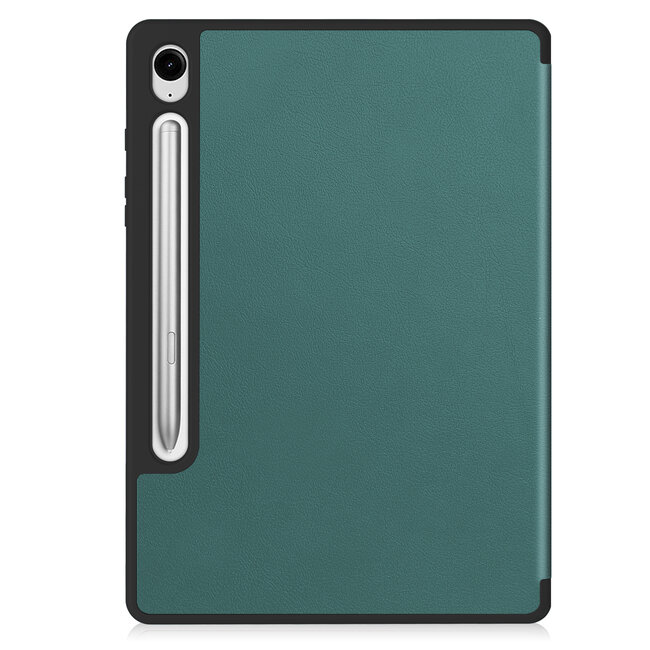 Case2go - Tablet hoes geschikt voor Samsung Galaxy Tab S10 Lite (2025) - 10.9 Inch - Tri-fold hoes met Auto/Wake functie en Magnetische sluiting - TPU Cover Met Pencil Houder - Groen