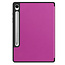Case2go - Tablet hoes geschikt voor Samsung Galaxy Tab S10 Lite (2025) - 10.9 Inch - Tri-fold hoes met Auto/Wake functie en Magnetische sluiting - TPU Cover Met Pencil Houder - Paars
