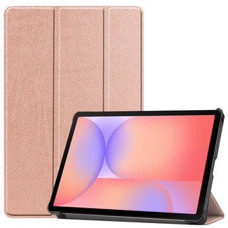 Case2go Case2go - Tablet hoes geschikt voor Samsung Galaxy Tab S10 Lite (2025) - 10.9 Inch - Tri-Fold Book Case - Auto/Wake functie - Rosegoud