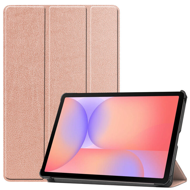 Case2go - Tablet hoes geschikt voor Samsung Galaxy Tab S10 Lite (2025) - 10.9 Inch - Tri-Fold Book Case - Auto/Wake functie - Rosegoud