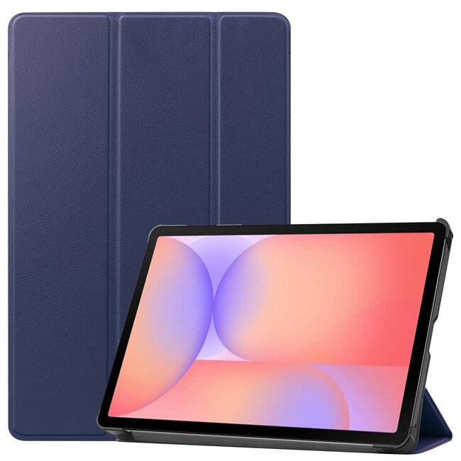 Case2go - Tablet hoes geschikt voor Samsung Galaxy Tab S10 Lite (2025) - 10.9 Inch - Tri-Fold Book Case - Auto/Wake functie - Donker Blauw