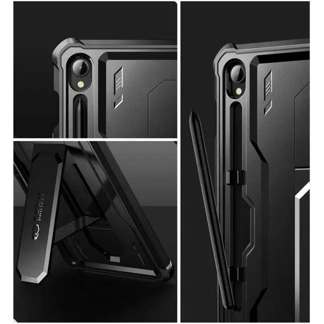 Tech-Protect - Tablet hoes geschikt voor Samsung Galaxy Tab S9 - Met Pencil Houder - Kevlar Pro Case  - Zwart