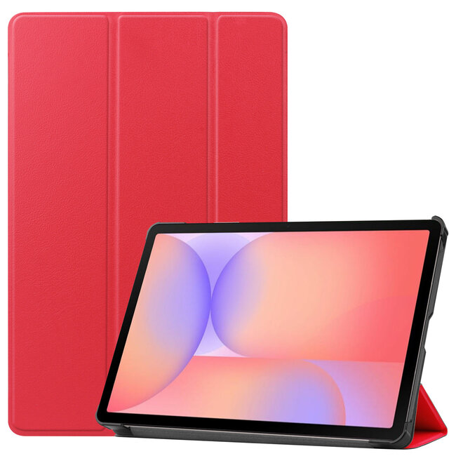 Case2go - Tablet hoes geschikt voor Samsung Galaxy Tab S10 Lite (2025) - 10.9 Inch - Tri-Fold Book Case - Auto/Wake functie - Rood