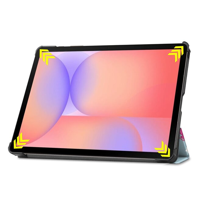 Case2go - Tablet hoes geschikt voor Samsung Galaxy Tab S10 Lite (2025) - 10.9 Inch - Tri-Fold Book Case - Auto/Wake functie - Eenhoorn